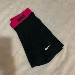 Nike Black and Pink Sports Shorts